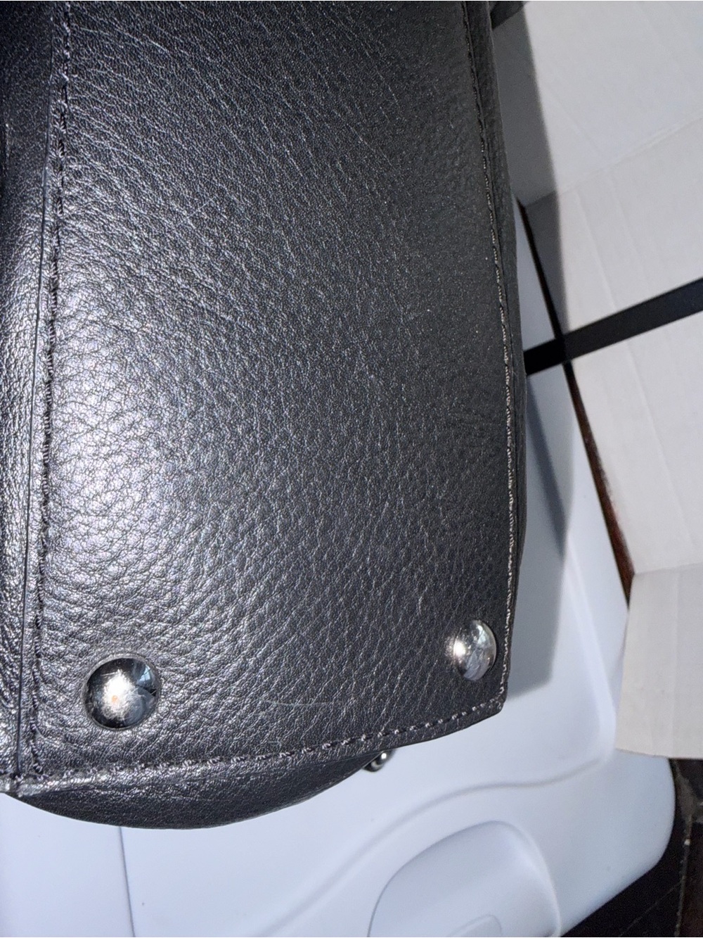 Michael Kors Black Leather Satchel with silver Tone Hardware - Picture 11 of 13